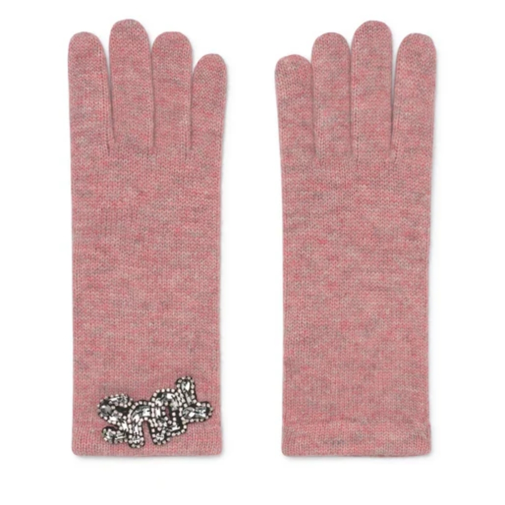 TOUS Cuarzo Wool & Acrylic Pink Gloves